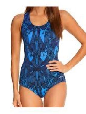 Dolfin Blue Patterned One-Piece Swimsuit